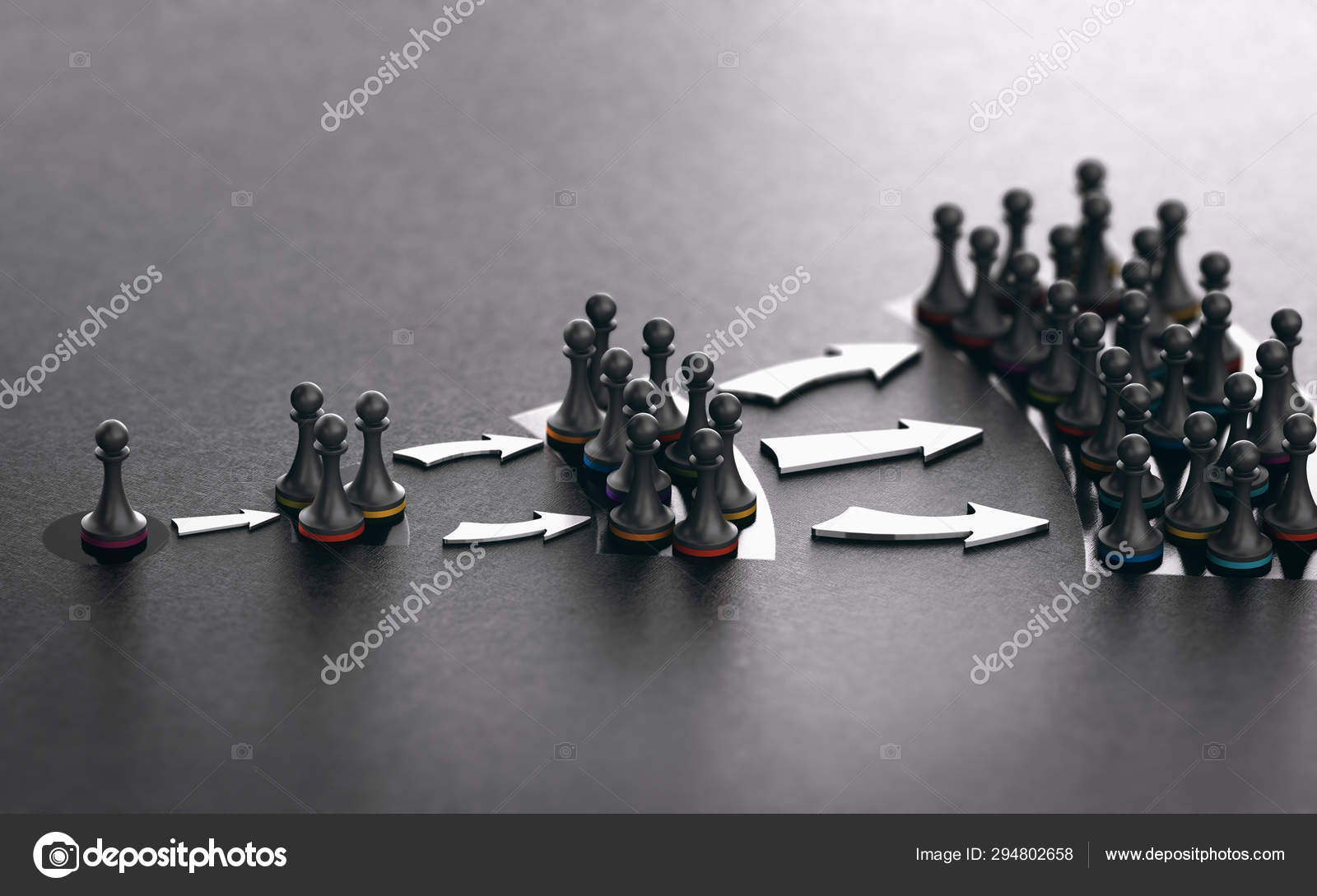 Green Chess Pieces On A Dark Background, 3d Illustration Of Green Pawns  Choosing The Best Way Forward Instead Of The Worst One, Right Path Concept,  Hd Photography Photo Background Image And Wallpaper