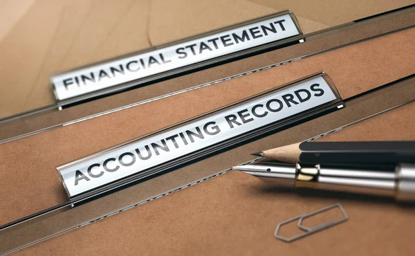 Бухгалтерский учет, финансовые отчеты — стоковое фото