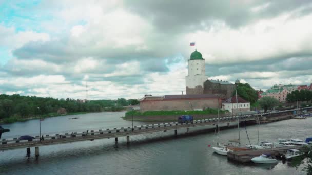 维堡的圣奥拉夫城堡俄罗斯列宁格勒地区 — 图库视频影像