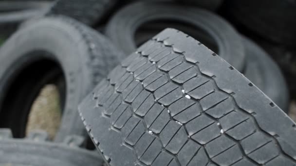 Old Car Rubber, Tire, Wheel — Stock Video
