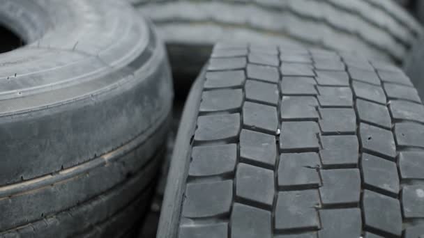 Old Car Rubber, Tire, Wheel — Stock Video