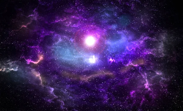 Galaxy Met Nevel Stardust Helder Stralende Sterren — Stockfoto
