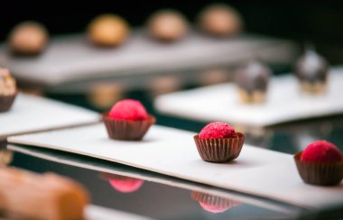 Cam vitrin bir pastane, Çift kek