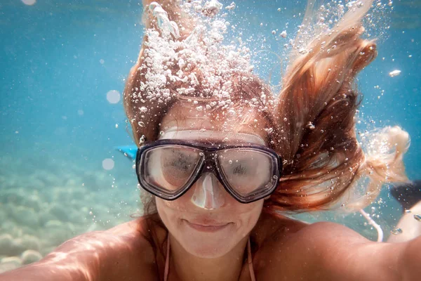 Plongée Sous Marine Dans Mer Tropicale — Photo