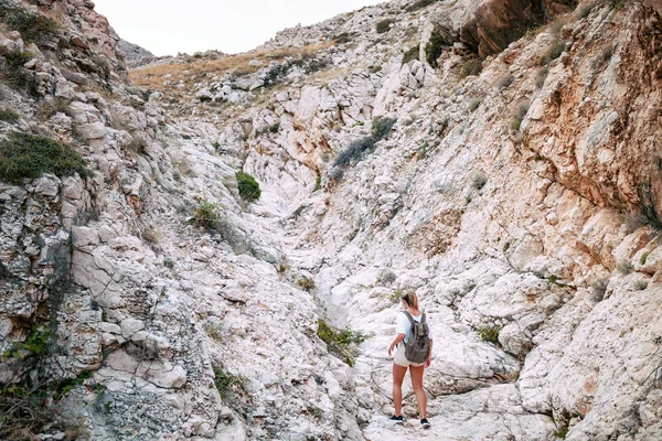 Sırt Çantası Hiking Trail Dağ Doğa Yürüyüşü Seyahat Yaşam Tarzı — Stok fotoğraf