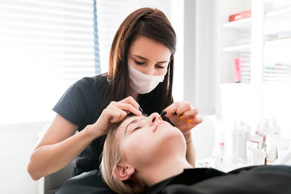 Permanent Make Eyebrows Beauty Salon — Stock Photo, Image