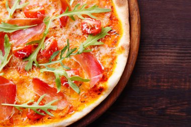 jambon pizza roka düz ile kopya alanı ile yatıyordu