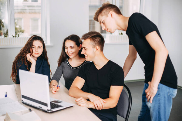 creative team meeting at design studio