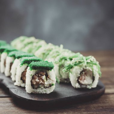 Ahşap Tepsi, kopya alanı hizmet kümesi suşi rulo