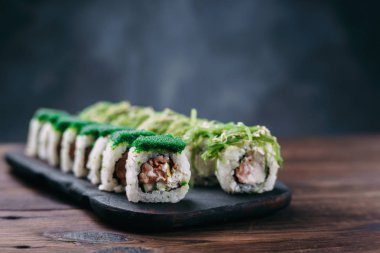 Ahşap Tepsi, kopya alanı hizmet kümesi suşi rulo