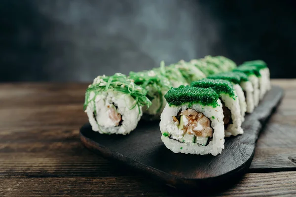 sushi rolls with smoked tuna and cream cheese
