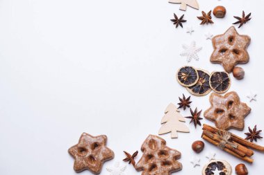 Zencefilli kurabiyeli Noel arkaplanı