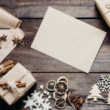 Boş Noel ve yeni yıl tebrik kartı