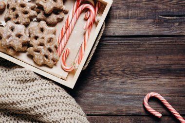 Noel ve yeni yıl arka plan kopya alanı ile