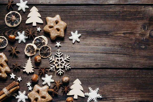 Різдвяні пряники печиво фон — стокове фото