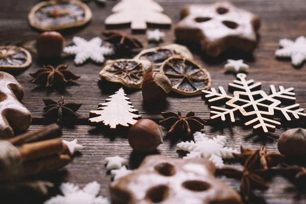 Jul pepparkakor cookies bakgrund — Stockfoto