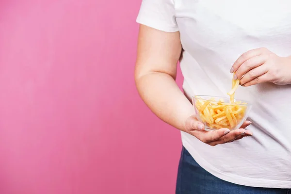 Sobrepeso, además de tamaño, dieta, alimentación poco saludable — Foto de Stock