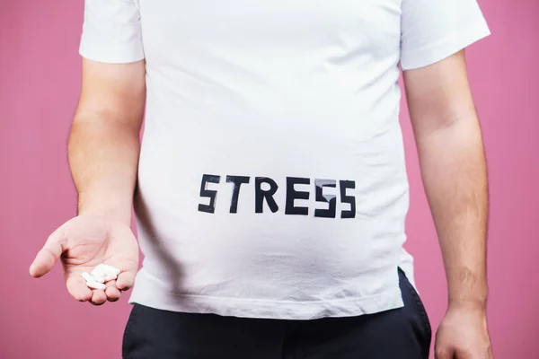 Stress, problemen van de geest, boulimie, overeten — Stockfoto