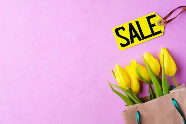 Venta de primavera estacional, plantilla de banner de compras — Foto de Stock