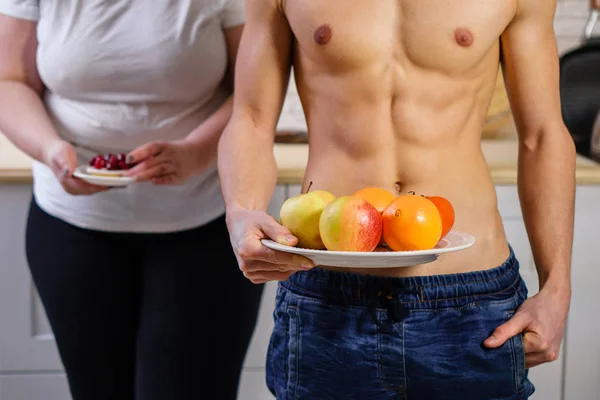 Gewichtsverlies, motivatie, fitness, dieet, keuze — Stockfoto