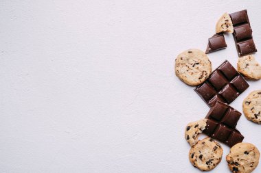 çikolata ve çerez arka plan, şekerlemeler
