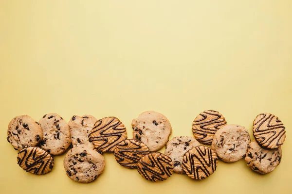 Chocolate cookie background, confectionery design — Stock Photo, Image