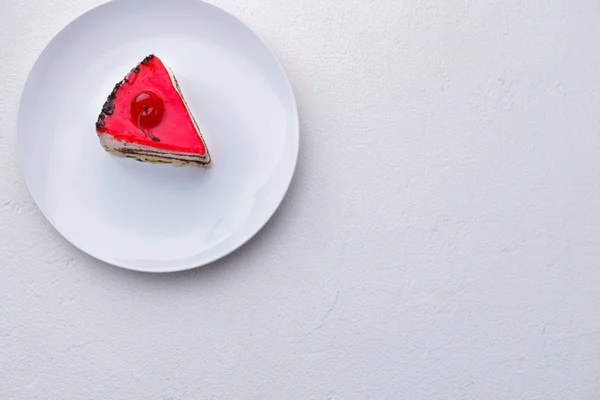 cake on white background. minimal food concept