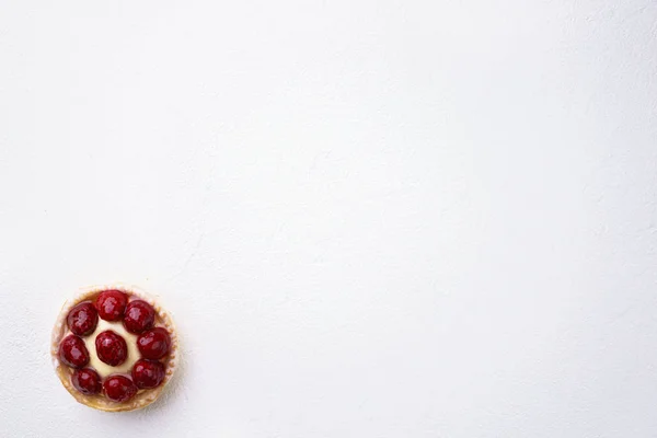 cake on white background. minimal food concept