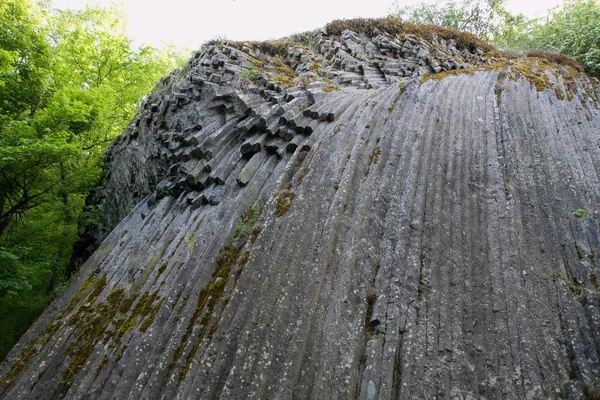 Basaltwasserfall Bei Der Burg Somoska Slowakei — Stockfoto