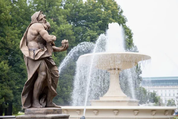 Pomnik Saksonii Ogród Warszawie Europa — Zdjęcie stockowe
