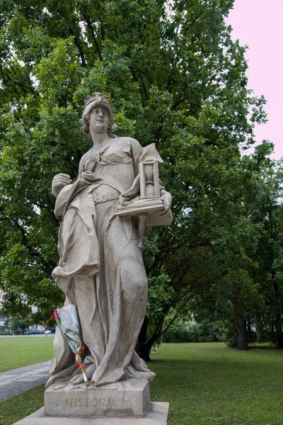 Статуя Саксонском Саду Варшаве Европа — стоковое фото