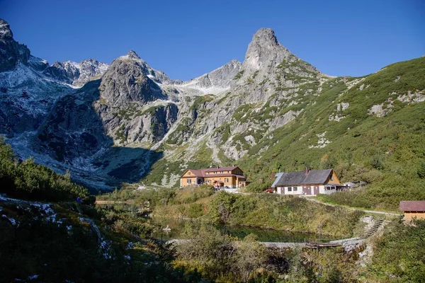 Chata Zeleného Jezera Národním Parku Vysoké Tatry Slovensko — Stock fotografie