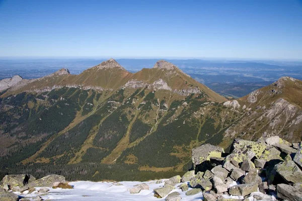 Vista Jahnaci Stit High Tatras National Park Eslováquia — Fotografia de Stock