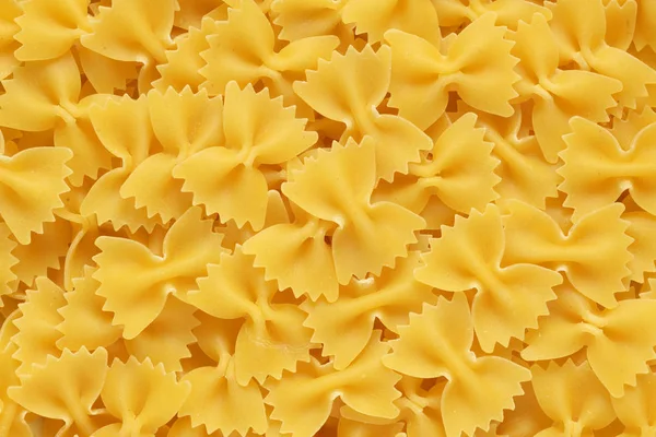 Italian Raw Farfalle Pasta Background Texture Close Macro Shot — Stock Photo, Image