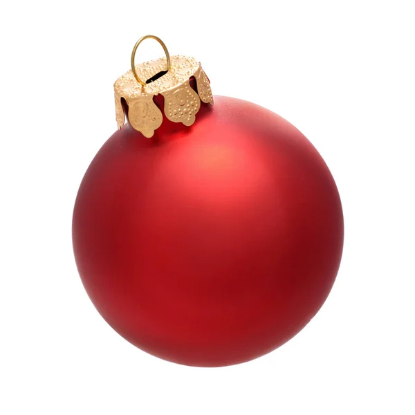 クリッピング パスと白い背景で隔離赤いクリスマス安物の宝石 — ストック写真