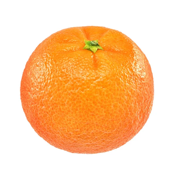 Mogen Apelsin Mandarin Eller Clementine Isolerad Vit Bakgrund — Stockfoto