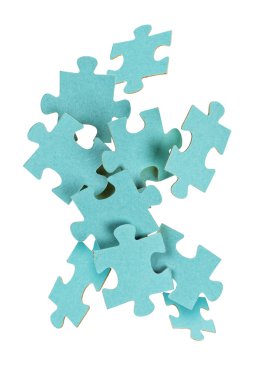 Beyaz üzerinde izole puzzle oyunu