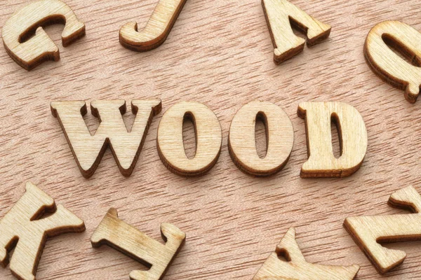Palabra de madera letras de madera — Foto de Stock