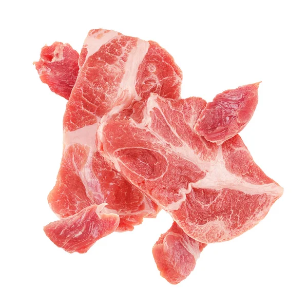Carne de porco crua isolada — Fotografia de Stock