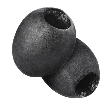 Pitted siyah zeytin izole