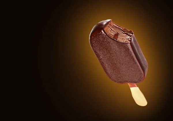 Choklad popsicle andra svart — Stockfoto