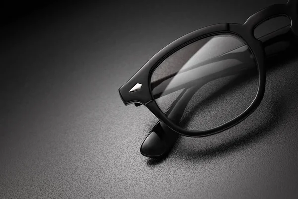 Black plastic eye glasses with copy space — Stock Photo, Image