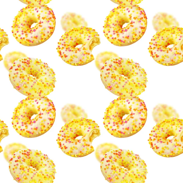 Donuts textura o patrón sin costuras — Foto de Stock