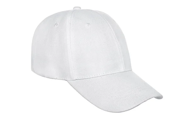 Λευκό καπέλο μπέιζμπολ απομονωμένο — Φωτογραφία Αρχείου