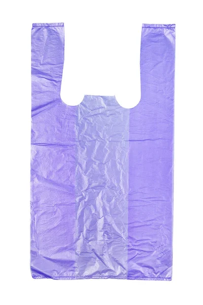 New purple plastic shopping bag — Stock Photo, Image