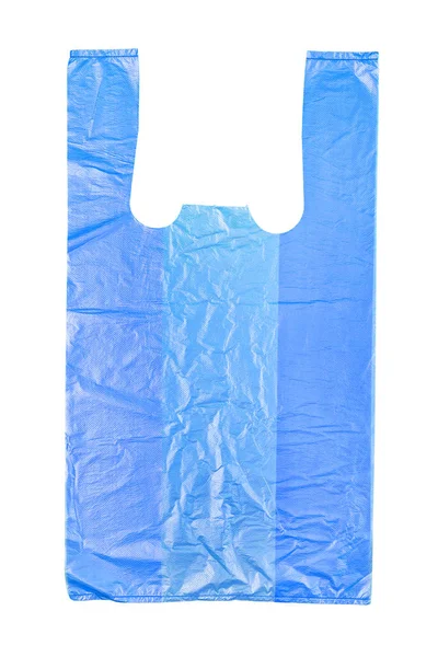 新しい青いプラスチックのショッピングバッグ — ストック写真