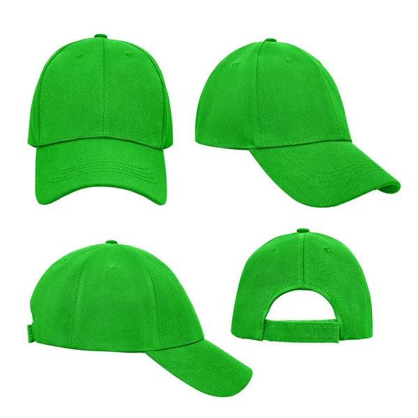 Gorra de béisbol verde 4 ver aislado —  Fotos de Stock