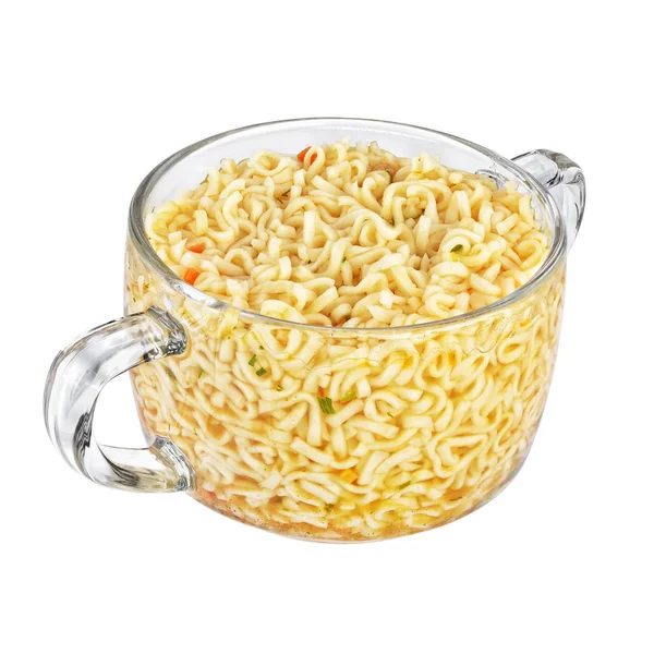 Instant noedels Bowl geïsoleerd op witte achtergrond — Stockfoto