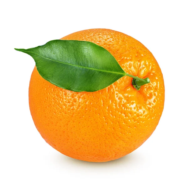 Whole orange isolated on white background — Stock Photo, Image