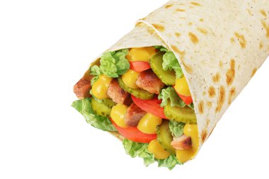 Sarma sandviç beyaz arka plan üzerinde izole